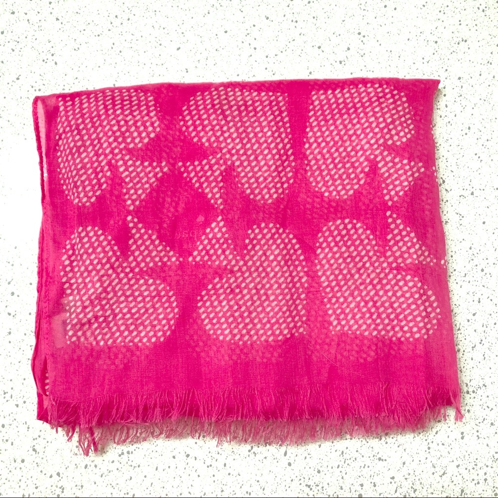 Kate Spade Pink Spade Scarf